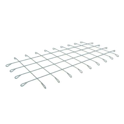 Gabionenmatte mit Ösen und einer Maschenweite von 10x10 cm für vielseitige Gartengestaltung und Außengestaltung. Diese rechteckige Metallmatte ist robust und langlebig, ideal für die Stabilisierung und Befestigung von Steingärten, Wegen und anderen Landschaftsprojekten. Die Ösen an den Enden erleichtern die Installation und Befestigung. Perfekt für die Gartengestaltung in der Steiermark, online kaufen und online bestellen bei leber.at.